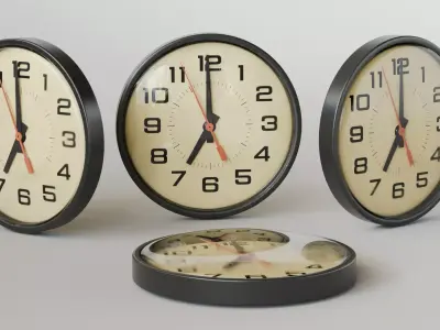 Wall Clock 3D Model 3D model