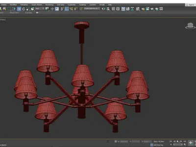 RIGDON 10 ARM CHANDELIER Low-poly 3D model