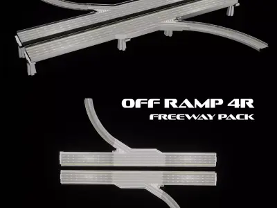 Off ramp 4r - freeway pack  3D model
