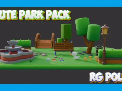 Cute Park Pack 3D model