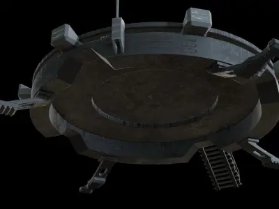 Sci-fi Landing Platform Low-poly 3D model