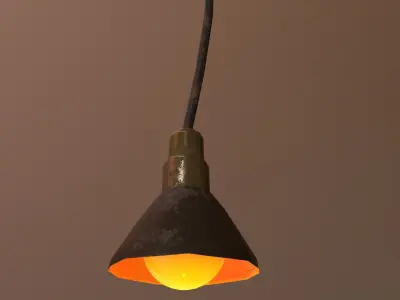 Pendant Lamp Vintage - Low Poly PBR Game Ready Low-poly 3D model