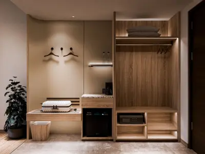 Hotel Bedroom Scene Blender-Fbx-Obj 3D model