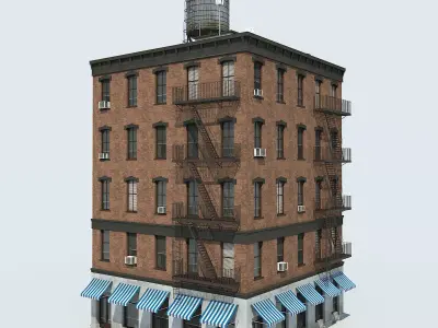 NYC Building Low-poly 3D model get