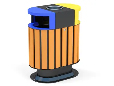 Trash Can Outdoor 06 3D model