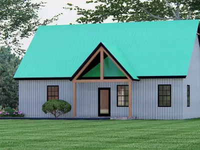 Brando Small Modern House  3D Model OBJ FBX DWG  SKP  Renders 3D model