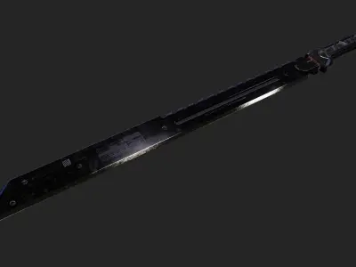 Sci Fi Sword Low-poly 3D model
