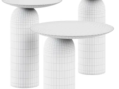 Wooden Coffee Side Table Disco by Basta 3D model