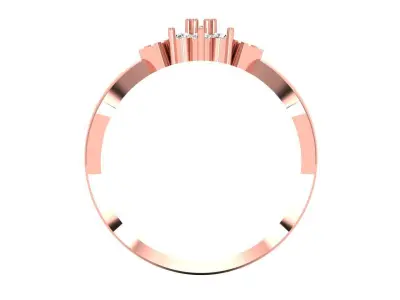 Solitaire Wedding Engagement Women Rings Cluster Band Ring 3D print model
