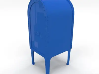 Mailbox Lowpoly PBR Low-poly 3D model
