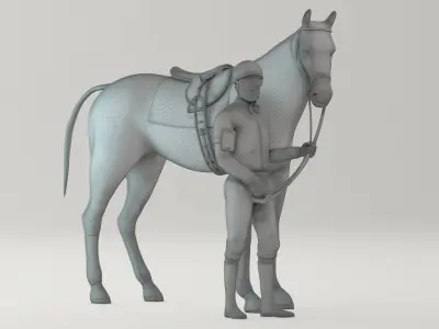  Racehorse and Jockey HQ 005 Standard License 