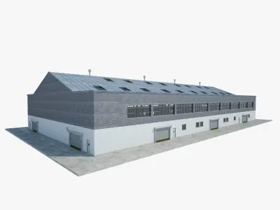 Warehouse interior and exterior 2 3D model