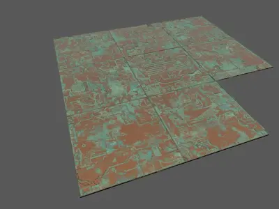 Sci-Fi Panels Set Textured 3D model