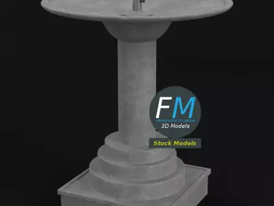 Stone fountain 3D model buy