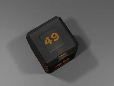 Sci-Fi cases set Low-poly 3D model