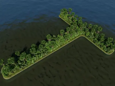 T Alphabet Island 3D model