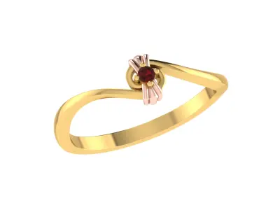 Women Ring  Render 3dm STL OBJ FBX Details 3D print model 10
