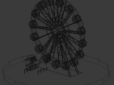 Ferris Wheel Low-poly 3D model