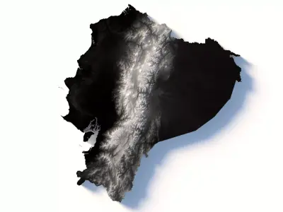 Ecuador Country Terrain 3D model