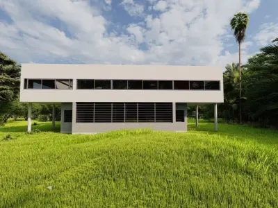 Casa Scene-villa-modern house 3D model 66