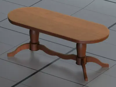 Table FBX wooden 3D model