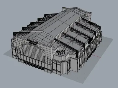 Lucas Oil Stadium Exterior Low-poly 3D model