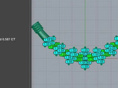 Dazzling Diamond Star Cluster Necklace 3D print model