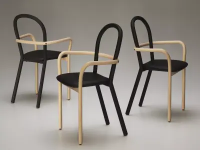 Gentle pair of chairs 3D model