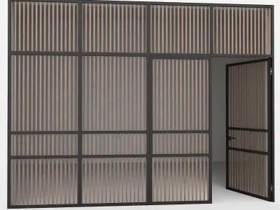 Aluminium door 2 3D model