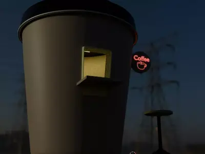 coffee cup shop 3D print model