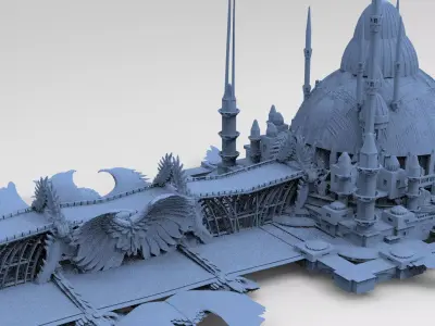 Persian Sci-Fi Palace 3 3D model