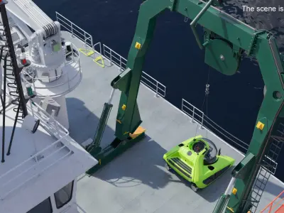  Marine Crane with Submarine 