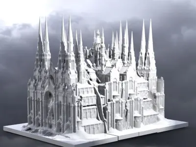 Fantasy Cathedral Grand print version 3D print model