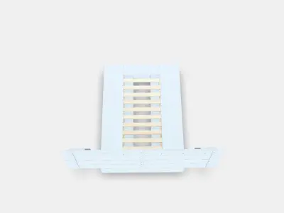 NORDLI Bed frame w storage and headboard 2 Low-poly 3D model