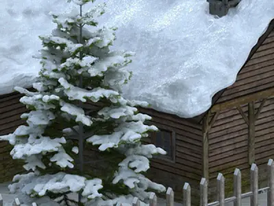 Snow house Scene 3D model