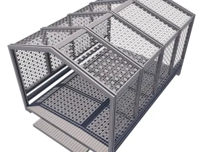 Pergola Barbecue 6 3D model