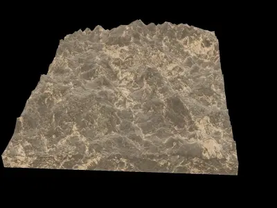 Lava terrain 3D model