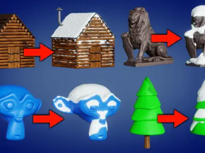 Snow Generator - Geometry Nodes 3D model