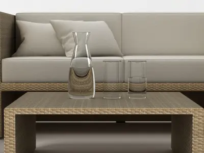 Outdoor Lounge Set 4 3D model
