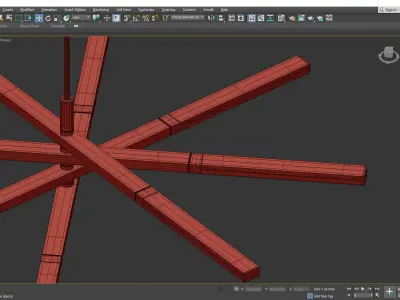 Stacked Chandelier Low-poly 3D model