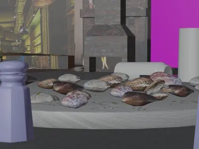 3d  Sea shell  realistic render 3D model