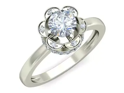 Women Ring  Render 3dm STL OBJ FBX Details 3D print model 78