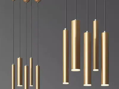 Cylindrical Led Pendant 3D model