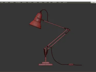 ANGLEPOISE ORIGINAL BRASS DESK LAMP Low-poly 3D model