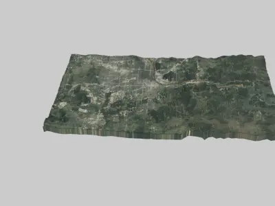 Tulsa City Low-poly 3D model