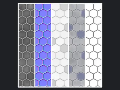 Stylized Floor Tiles Material 06 Texture