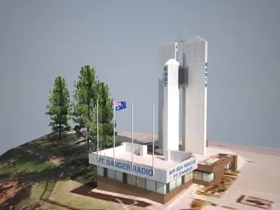 Point Danger Lighthouse Low-poly 3D model