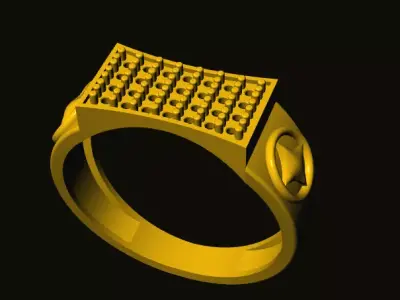 rings gold ring 3D print model