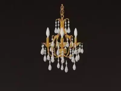 Stylish Ceiling Light Fixture Modern Lighting 3D Model 3D model