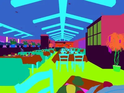 Business Restaurant - Coffee - Banquet  198 3D model